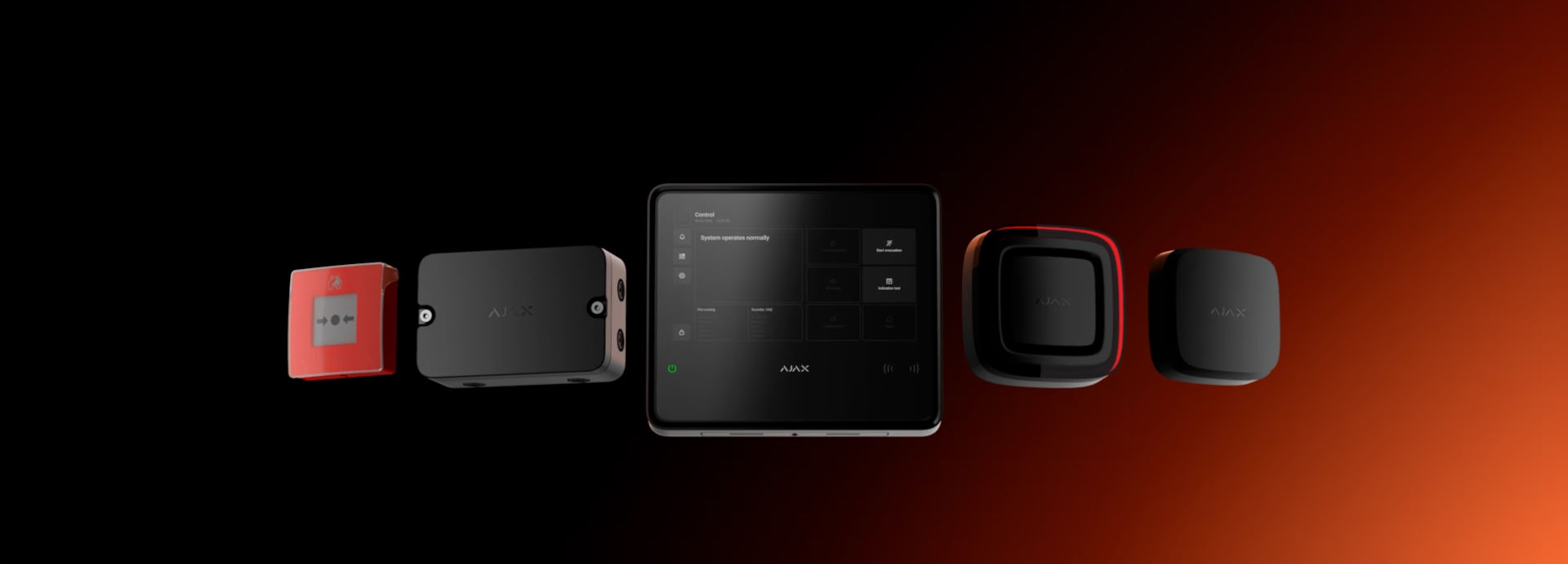 Komponenten AJAX Brandwarnanlage